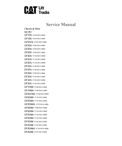 Caterpillar DP20N, DP- 25 28 30 33 35-N Small Pneumatic 1-5 ton Forklift Repair Service Workshop Manual PDF Download