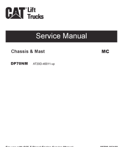 Caterpillar DP70NM Extra Large Pneumatic 6-16ton Forklift Repair Service Workshop Manual PDF Download