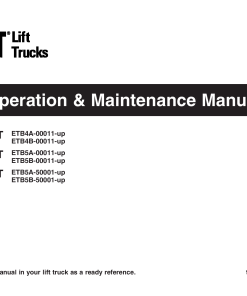 Caterpillar EP16KT EP18KT EP20KT Electric Sit Down Riders Forklift Operation Maintenance Manual PDF Download