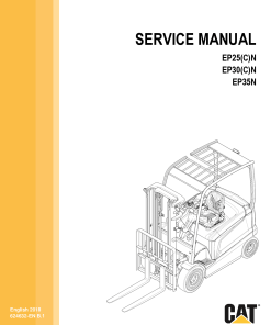 Caterpillar EP25CN EP30CN Electric Sit Down Riders Forklift Repair Service Workshop Manual PDF Download