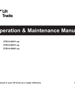 Caterpillar ET3000 ET3500 ET4000 Electric Sit Down Riders Forklift Operation Maintenance Manual PDF Download