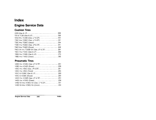 Caterpillar Forklift Engine Service Data PDF Download