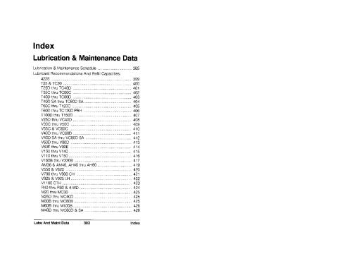 Caterpillar Forklift Lubrication & Mantenance Data PDF Download
