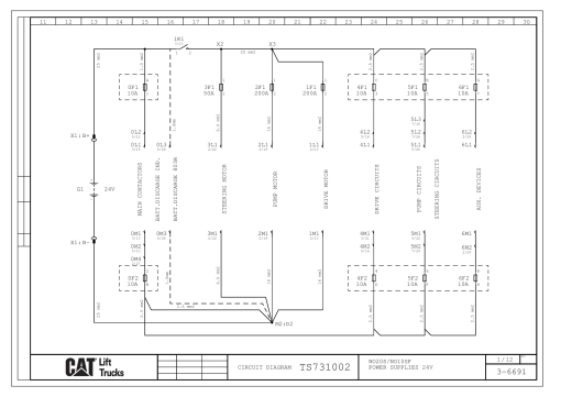 Caterpillar Forklift NO20S, NO10SF, NO20SP, NO10SPF Order Picker Parameters & Hydraulic diagram PDF Download