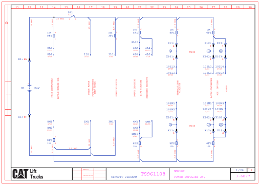 Caterpillar Forklift NOM10K Order Picker Hydraulic Diagram & Parameters PDF Download