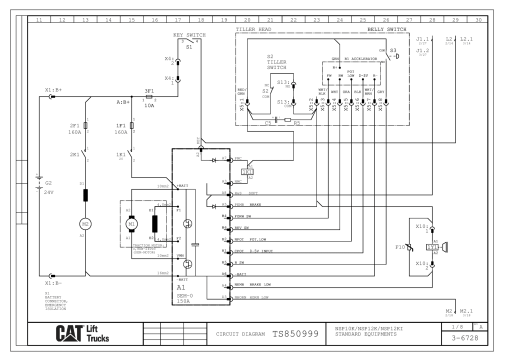 Caterpillar Forklift NPS10K, NSP12K, NSP12KI Stacker Truck Hydraulic & Parameters PDF Download