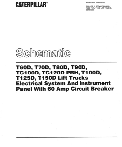 Caterpillar Forklift TC100D, TC120D PRH, T- 60 70 80 90 100 125 150-D Schematic PDF Download