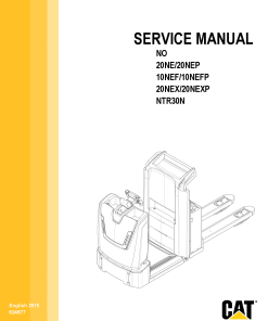 Caterpillar NO-10NEF, 10EFP, NTR30N Tow Tractor Forklift Repair Service Workshop Manual PDF Download