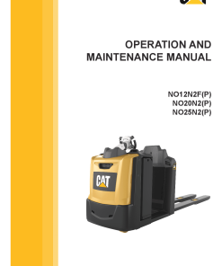 Caterpillar NO12N2FP, NO20N2P, NO25N2P Low Level Order Picker Forklift Operation Maintenance Manual PDF Download