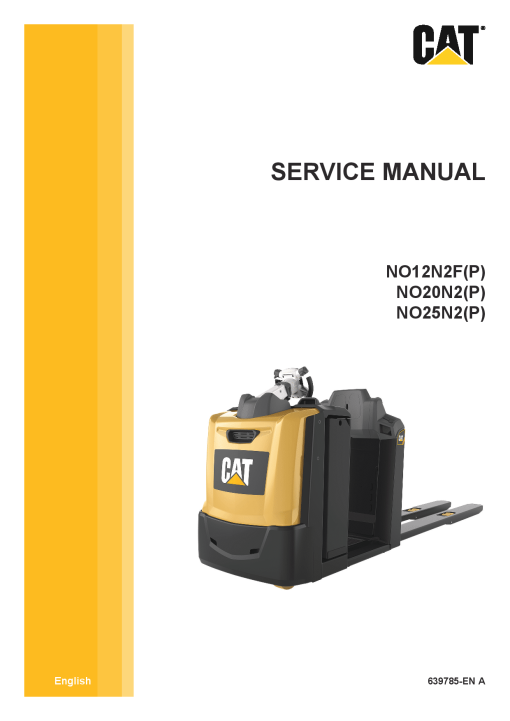 Caterpillar NO12N2FP, NO20N2P, NO25N2P Low Level Order Picker Forklift Repair Service Workshop Manual PDF Download