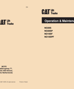 Caterpillar NO20S, NO20SP, NO10SF, NO10SPF Order Picker Forklift Operation Maintenance Manual PDF Download