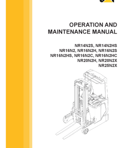 Caterpillar NR16N2, NR16N2H, NR16N2HS Reach Truck Forklift Operation Maintenance Manual PDF Download