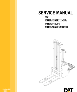 Caterpillar NSP- 10N2R, 12N2R, 12N2IR, 14N2R, 14N2IR Tow Tractor Forklift Repair Service Workshop Manual PDF Download