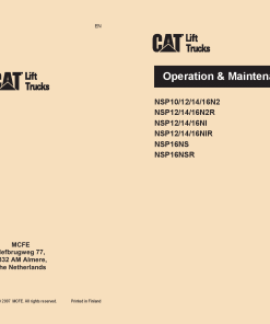 Caterpillar NSP- 12 14 16- N2R, NSP 12 14 16 -NI, NSP- 12 14 16 -NIR Tow Tractor Forklift Operation Maintenance Manual PDF Download