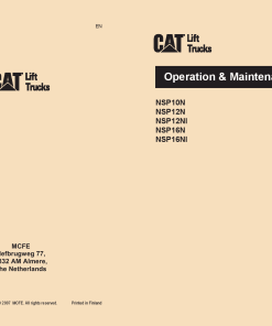 Caterpillar NSP10N, NSP-12 16 -N, NSP-12 16-NI Stacker Truck Forklift Operation Maintenance Manual PDF Download