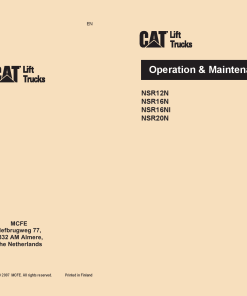 Caterpillar NSR12N, NSR16N, NSR20N, NSR16NI Stacker Truck Forklift Operation Maintenance Manual PDF Download