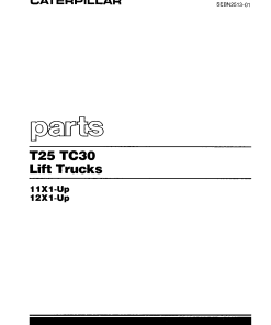 Caterpillar T25 TC30, SN 11X1-up 12X1-up Forklift Parts Catalog Manual PDF Download