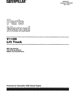 Caterpillar V1100 Extra Large Pneumatic 15-42ton Forklift Parts Catalog Manual PDF Download