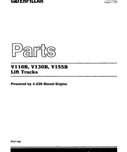 Caterpillar V110B, V130B, V155B serial 2YJ1-up Forklift Parts Catalog Manual PDF Download