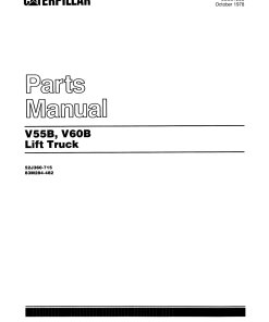 Caterpillar V55B, V60B serial 52J360-715, 83M284-482 Forklift Parts Catalog Manual PDF Download