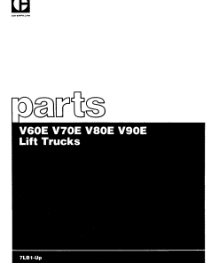 Caterpillar V60E, V70E, V80E, V90E Serial 7LB1-up Forklift Parts Catalog Manual PDF Download