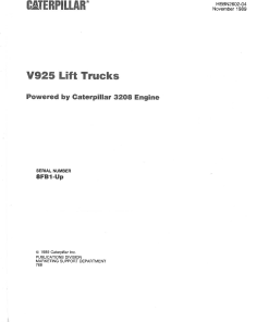 Caterpillar V925 Extra Large Pneumatic 12-23ton Forklift Parts Catalog Manual PDF Download