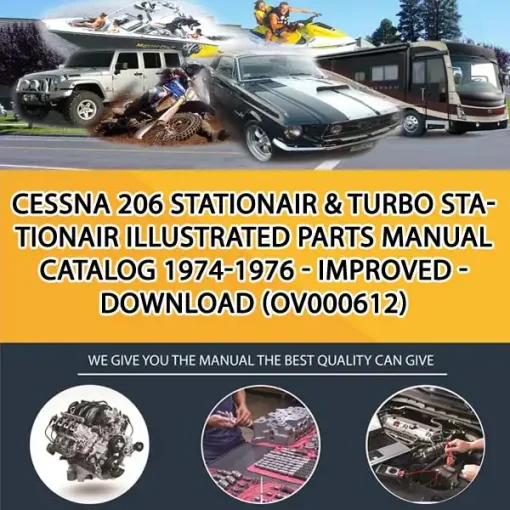 Cessna 206 Stationair & Turbo Stationair Illustrated Parts Manual Catalog 1974-1976 - Improved - Download (OV000612)
