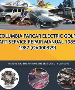 Columbia Parcar Electric Golf Cart Service Repair Manual 1985-1987 (OV000329)
