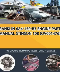 Franklin 6A4-150-B3 Engine Parts Manual Stinson 108 (OV001476)