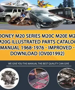 Mooney M20 Series M20C M20E M20F M20G Illustrated Parts Catalog Manual 1968-1976 - Improved - Download (OV001992)