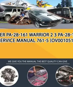 Piper Pa-28-161 Warrior 2 3 Pa-28-151 Service Manual 761-5 (OV001051)