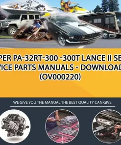 Piper Pa-32Rt-300 -300T Lance Ii Service Parts Manuals - Download (OV000220)
