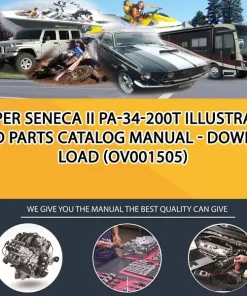Piper Seneca Ii Pa-34-200T Illustrated Parts Catalog Manual - Download (OV001505)