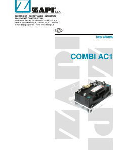 Zapi Combi AC1 Operation Manual PDF Download