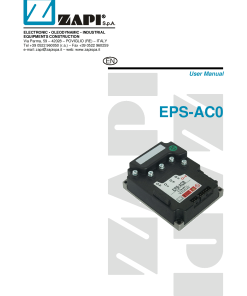 Zapi EPS-AC0 Operation Manual PDF Download