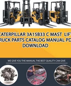 Caterpillar 3A15B33 C Mast Lift Truck Parts Catalog Manual PDF Download
