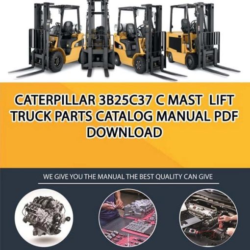 Caterpillar 3B25C37 C Mast Lift Truck Parts Catalog Manual PDF Download