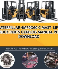 Caterpillar 4M70D60 C Mast Lift Truck Parts Catalog Manual PDF Download
