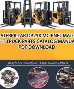 Caterpillar DP25K MC Pneumatic Lift Truck Parts Catalog Manual PDF Download