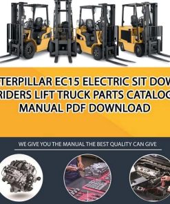 Caterpillar EC15 Electric Sit Down Riders Lift Truck Parts Catalog Manual PDF Download