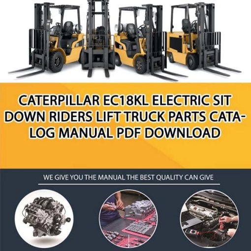 Caterpillar EC18KL Electric Sit Down Riders Lift Truck Parts Catalog Manual PDF Download