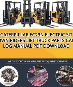 Caterpillar EC23N Electric Sit Down Riders Lift Truck Parts Catalog Manual PDF Download