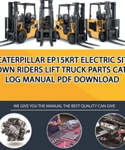 Caterpillar EP15KRT Electric Sit Down Riders Lift Truck Parts Catalog Manual PDF Download