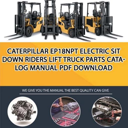 Caterpillar EP18NPT Electric Sit Down Riders Lift Truck Parts Catalog Manual PDF Download