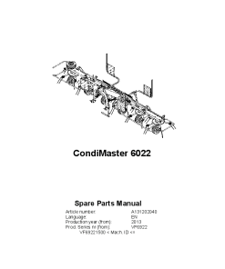 Deutz-Fahr CondiMaster 6022 Tedders 2013 Parts Manual Catalog Pdf Download