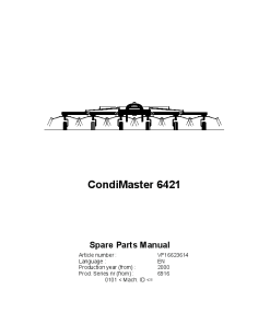 Deutz-Fahr CondiMaster 6421 Tedders 2000 Parts Manual Catalog Pdf Download