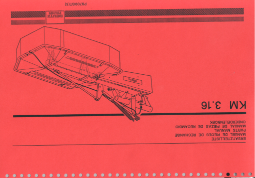 Deutz-Fahr KM 3.16 Mower 1997 Parts Manual Catalog Pdf Download