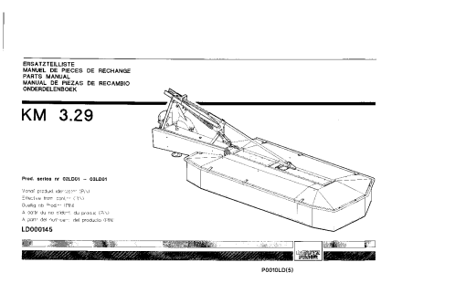 Deutz-Fahr KM 3.29 Mower 2000-2001 Parts Manual Catalog Pdf Download