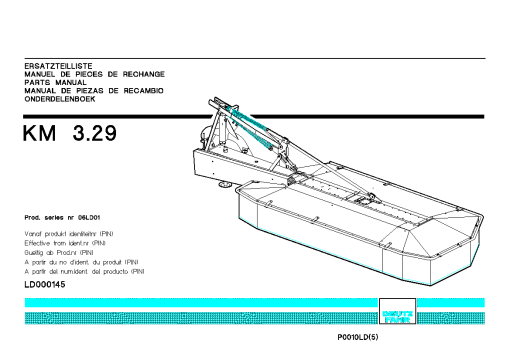 Deutz-Fahr KM 3.29 Mower 2002_06LD01 Parts Manual Catalog Pdf Download