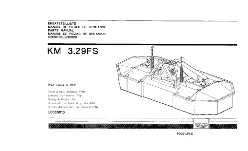 Deutz-Fahr KM 3.29FS Mower 2000 Parts Manual Catalog Pdf Download